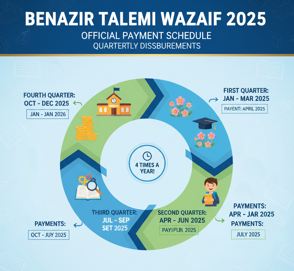 Benazir Taleemi Wazaif 2025 Payment Schedule