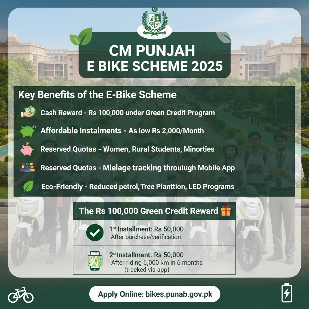 Key Benefits of the CM Punjab E Bike Scheme 2025