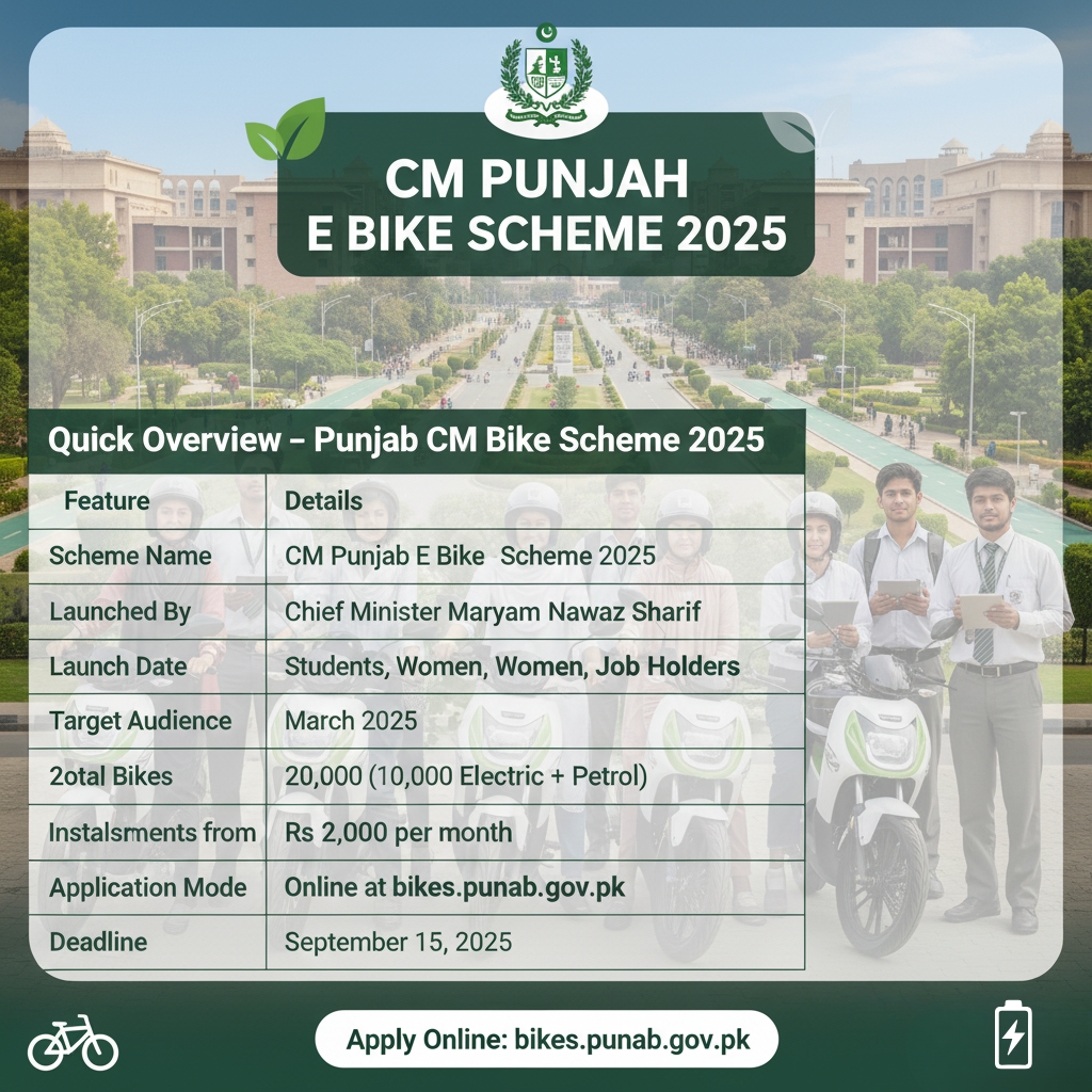 Quick Overview – Punjab CM E Bike Scheme 2025