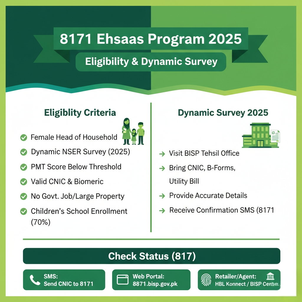 8171 Ehsaas Program 2025 Eligibility Criteria